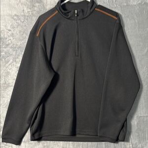 Pebble Beach Gray Orange 1/4 Zip Golf Pullover Size Medium